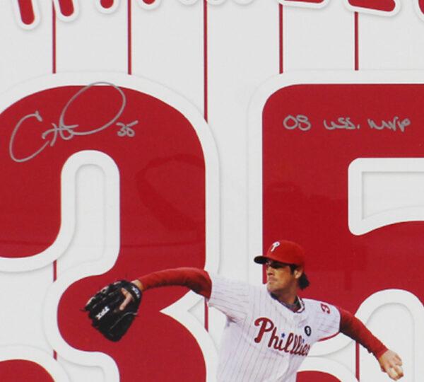 Cole Hamels Signed Phillies Custom Framed Photo Inscribed "05 WS MVP" (JSA) at PristineAuction.com Cole Hamels Signed Phillies Custom Framed Photo Inscribed "05 WS MVP" (JSA) at PristineAuction.com