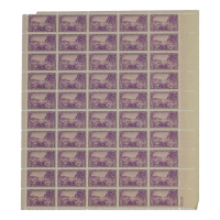 U.S. Postage 3¢ "Virgin Islands Territory" Stamp December 15th 1937 Full Original Uncut Sheet Of (50) Stamps at PristineAuction.com