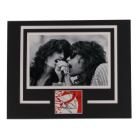 Steven Tyler & Joe Perry Signed Aerosmith Custom Matted Cut Display (AutographCOA) at PristineAuction.com