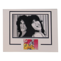 Steven Tyler & Joe Perry Signed Aerosmith Custom Matted Cut Display (AutographCOA) at PristineAuction.com