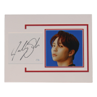 Johnny Suh Signed Custom Matted Cut Display (AutographCOA) at PristineAuction.com