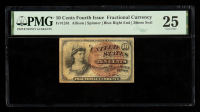 Fr. 1261 Fourth Issue 10 Cents Fractional Currency Note Allison / Spinner / Blue Right End (PMG Very Fine 25) at PristineAuction.com