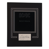 Brian Johnson Signed "Back In Black" Custom Matted Cut Display (AutographCOA) at PristineAuction.com