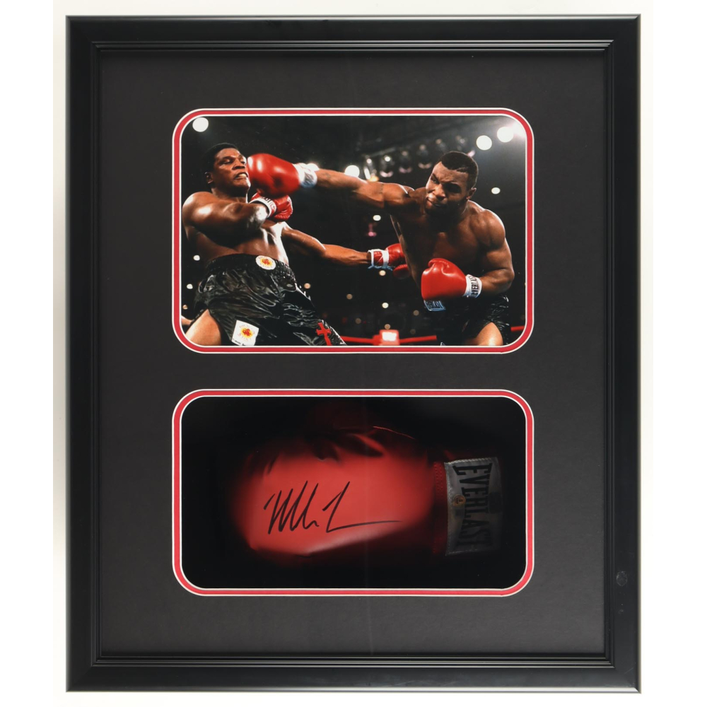 Mike Tyson Signed Custom Framed Shadowbox Everlast Boxing Glove Display (Beckett & Tyson) at PristineAuction.com