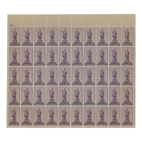 U.S. Postage 3¢ "Hawaii Territory" Stamp Issued October 18th 1937 Full Original Uncut Sheet Of (50) Stamps at PristineAuction.com