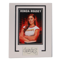 Ronda Rousey Signed Custom Matted Cut Display (AutographCOA) at PristineAuction.com