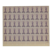 U.S. Postage 3¢ "Hawaii Territory" Stamp Issued October 18th 1937 Full Original Uncut Sheet Of (50) Stamps at PristineAuction.com