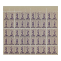U.S. Postage 3¢ "Hawaii Territory" Stamp Issued October 18th 1937 Full Original Uncut Sheet Of (50) Stamps at PristineAuction.com