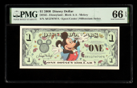 2000 Disneyland $1 Disney Dollar Note Mickey / Epcot Center / Millennium Series (PMG Gem Uncirculated 66 EPQ) at PristineAuction.com