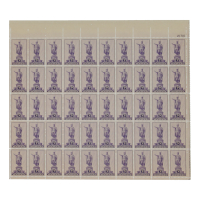 U.S. Postage 3¢ "Hawaii Territory" Stamp Issued October 18th 1937 Full Original Uncut Sheet Of (50) Stamps at PristineAuction.com