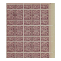 U.S. Postage 3¢ "Northwest Ordinance of 1787" Stamp Issued July 13th 1937 Full Original Uncut Sheet Of (50) Stamps at PristineAuction.com