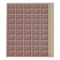 U.S. Postage 3¢ "Northwest Ordinance of 1787" Stamp Issued July 13th 1937 Full Original Uncut Sheet Of (50) Stamps at PristineAuction.com