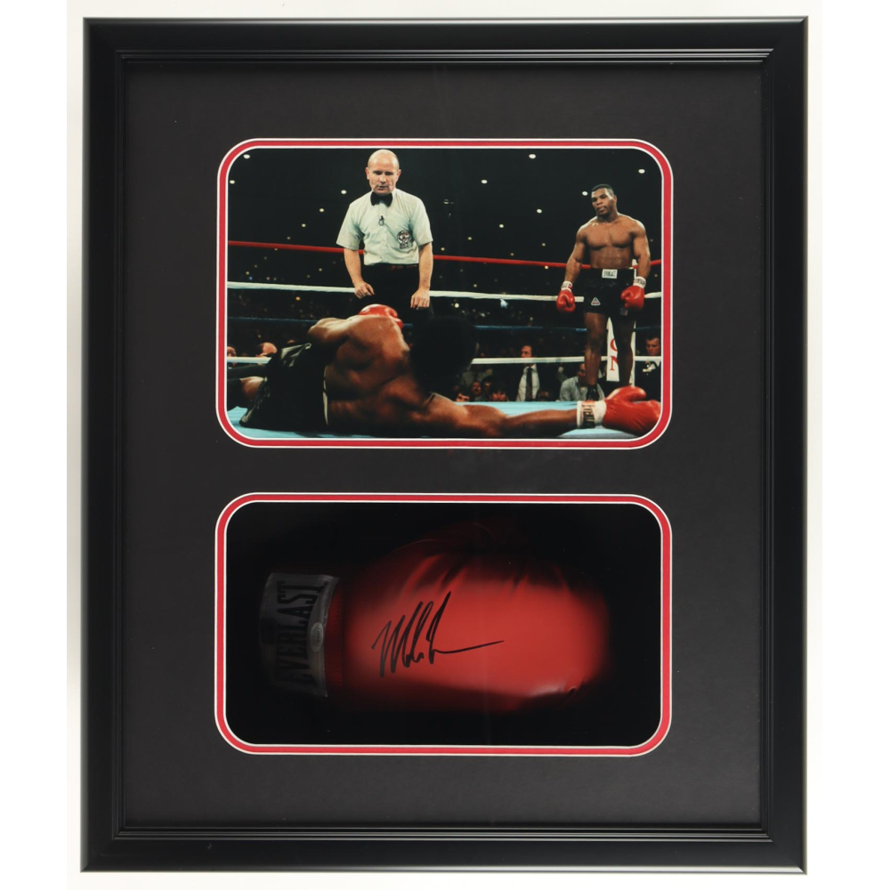 Mike Tyson Signed Custom Framed Shadowbox Everlast Boxing Glove Display (JSA & Tyson) at PristineAuction.com