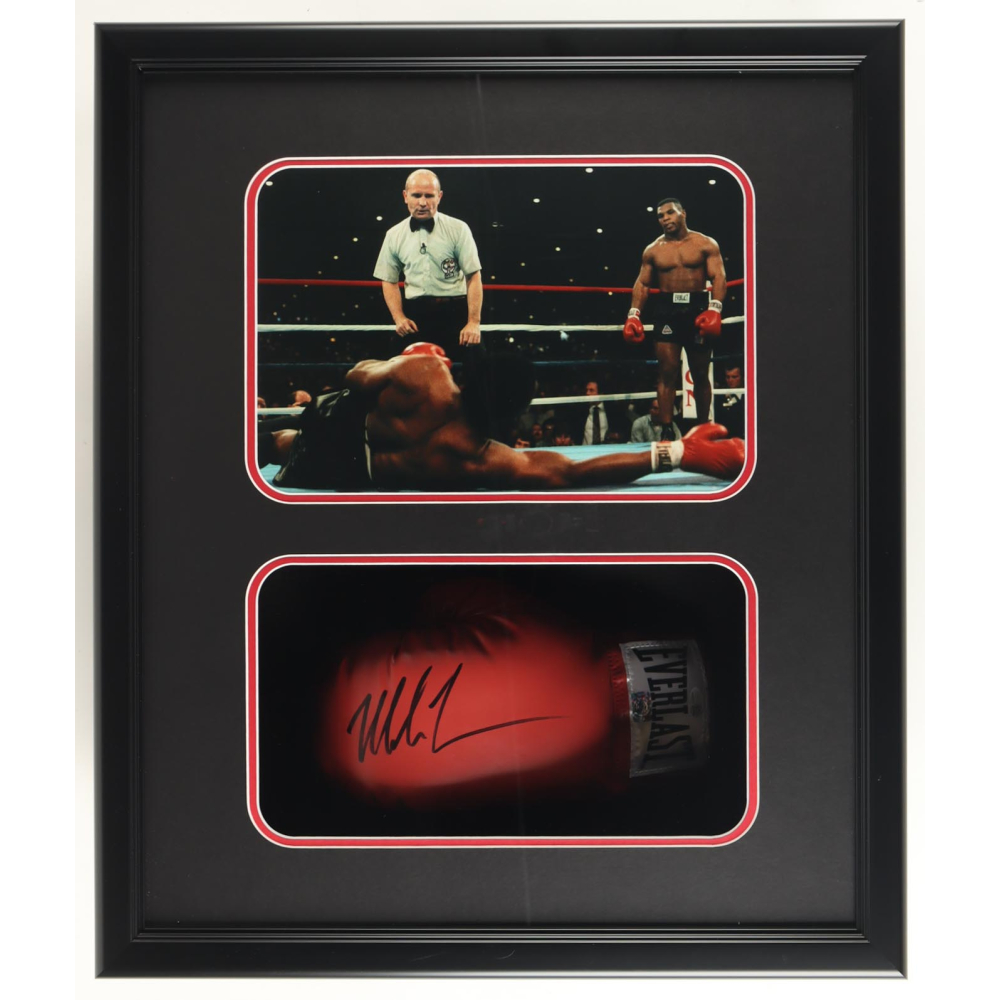 Mike Tyson Signed Custom Framed Shadowbox Everlast Boxing Glove Display (JSA & Tyson) at PristineAuction.com