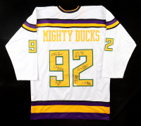"The Mighty Ducks" Cast-Signed Jersey by (7) with Matt Doherty, Jane Plank, Vincent LaRusso, Danny Tamberelli With Character Inscriptions (JSA & Beckett) at PristineAuction.com