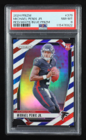 Michael Penix Jr. 2024 Panini Prizm Prizms Red White and Blue #378 RC (PSA 8) at PristineAuction.com