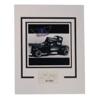 Joe Perry Signed Aerosmith Custom Matted Cut Display (AutographCOA) at PristineAuction.com