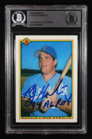 Bob Hamelin Signed 1990 Bowman #379 RC Inscribed "94 AL ROY" (Beckett | Auto Grade BGS Authentic) at PristineAuction.com