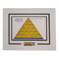 John Wooden Signed UCLA Bruins Custom Matted Cut Display (ACOA) at PristineAuction.com