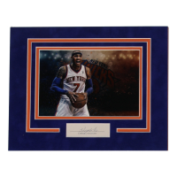 Carmelo Anthony Signed Knicks Custom Matted Cut Display (ACOA) at PristineAuction.com