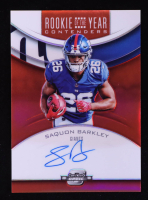 Saquon Barkley 2018 Panini Contenders Optic Rookie of the Year Contenders Autographs Red #2 RC #8/99 at PristineAuction.com
