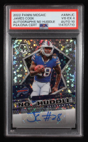 James Cook 2022 Panini Mosaic Autographs No Huddle #66 RC (PSA 4 | Auto Grade PSA 10) at PristineAuction.com
