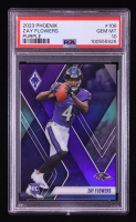 Zay Flowers 2023 Panini Phoenix Purple #108 RC #42/125 (PSA 10) at PristineAuction.com