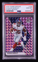 Saquon Barkley 2020 Panini Mosaic Mosaic Purple #150 #11/49 (PSA 10) at PristineAuction.com