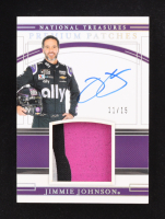 Jimmie Johnson 2020 Panini National Treasures Premium Patches Autographs Holo Silver #4 #11/15 at PristineAuction.com