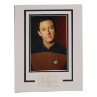 Brent Spiner Signed "Star Trek: The Next Generation" 11x14 Custom Matted Cut Display (ACOA) at PristineAuction.com