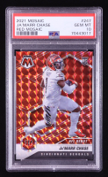 Ja'Marr Chase 2021 Panini Mosaic Mosaic Red #247 DEB RC (PSA 10) at PristineAuction.com