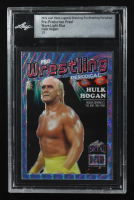 Hulk Hogan 2024 Leaf Metal Legends Pro Wrestling Periodical Light Blue Wave Pre-Production Proof #1/1 at PristineAuction.com