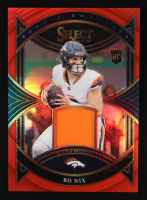 Bo Nix 2024 Select Rookie Swatches Prizm Red #19 RC at PristineAuction.com