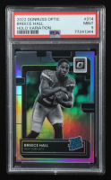 Breece Hall 2022 Donruss Optic Holo Variation #214 RR RC (PSA 9) at PristineAuction.com