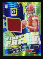 Jayden Daniels 2024 Donruss Optic First Year Fresh Jerseys Blue Hyper #17 RC at PristineAuction.com