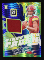 Jayden Daniels 2024 Donruss Optic First Year Fresh Jerseys Blue Hyper #17 RC at PristineAuction.com
