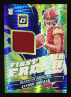 Jayden Daniels 2024 Donruss Optic First Year Fresh Jerseys Blue Hyper #17 RC at PristineAuction.com