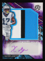 Xavier Legette 2024 Topps Resurgence Resurgence Rookie Patch Autographs Purple Surge #RPAXL #38/75 RC at PristineAuction.com