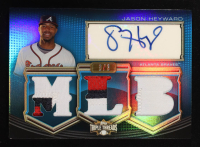 Jason Heyward 2010 Topps Triple Threads Autograph MLB Die Cut Relics Sapphire #JH #3/3 at PristineAuction.com