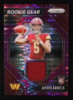 Jayden Daniels 2024 Panini Prizm Rookie Gear Purple Pulsar #2 RC at PristineAuction.com
