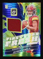 Jayden Daniels 2024 Donruss Optic First Year Fresh Jerseys Blue Hyper #17 RC at PristineAuction.com