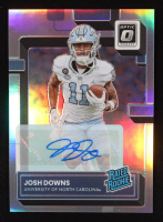 Josh Downs 2023 Panini Chronicles Draft Picks Donruss Optic Rated Rookies Autographs #12 #90/99 RC at PristineAuction.com