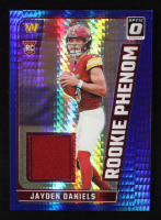 Jayden Daniels 2024 Donruss Optic Rookie Phenoms Blue Hyper #17 RC at PristineAuction.com