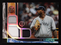 CC Sabathia 2022 Topps Tribute Triple Relics #TTRCS #034/199 at PristineAuction.com