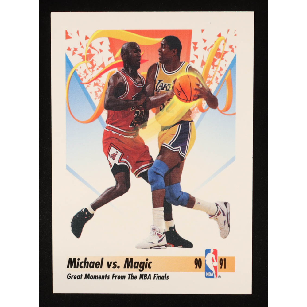 Magic Johnson | Michael Jordan 1991-92 SkyBox #333 FIN at PristineAuction.com