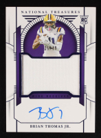 Brian Thomas Jr. 2024 Panini National Treasures Collegiate Blue #58 Jersey Autograph #36/49 RC at PristineAuction.com