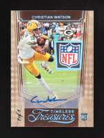 Christian Watson 2022 Panini Chronicles Timeless Treasures Tag Autographs #9 RC #1/1 at PristineAuction.com