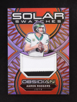 Aaron Rodgers 2024 Panini Obsidian Solar Swatches Purple #14 #47/49 at PristineAuction.com