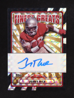 Jerry Rice 2024 Finest Greats Autographs Black Geometric Refractors #FGJR #07/25 at PristineAuction.com