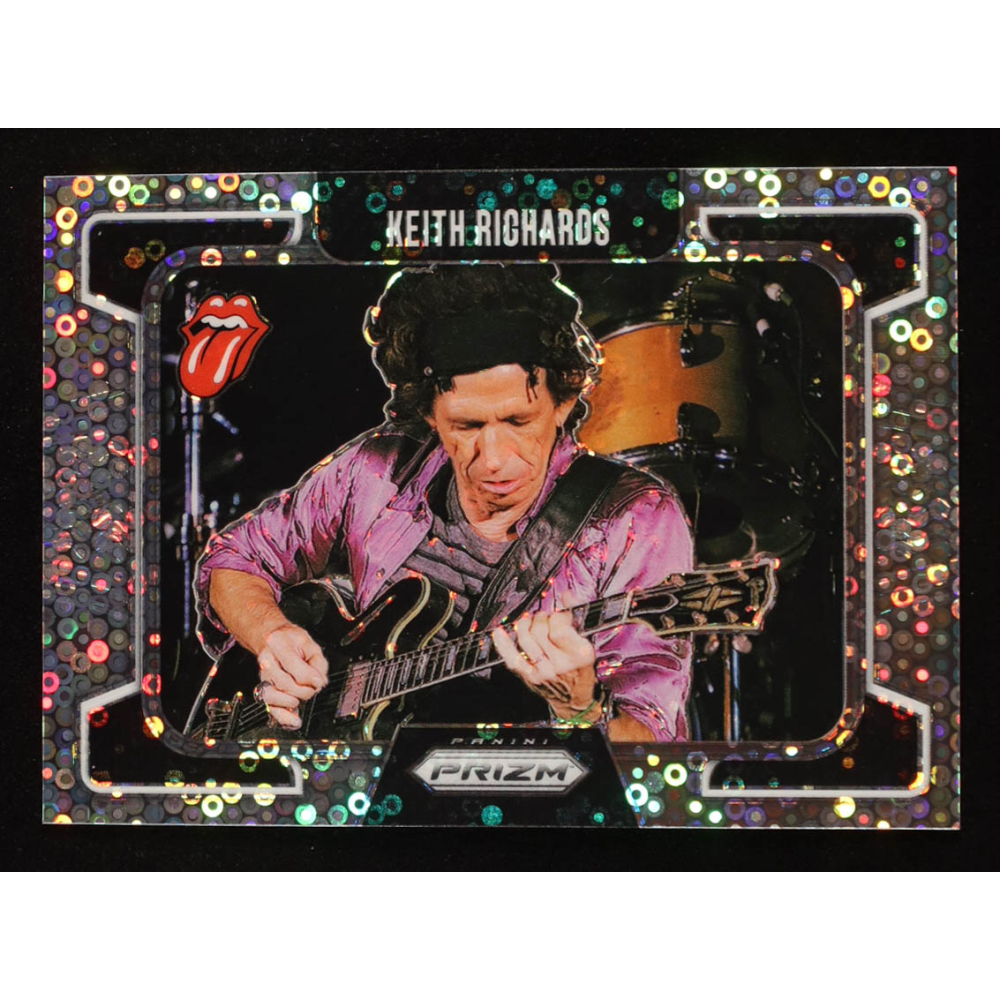 Keith Richards 2025 Panini Prizm The Rolling Stones Prizms Disco #63 #144/149 at PristineAuction.com